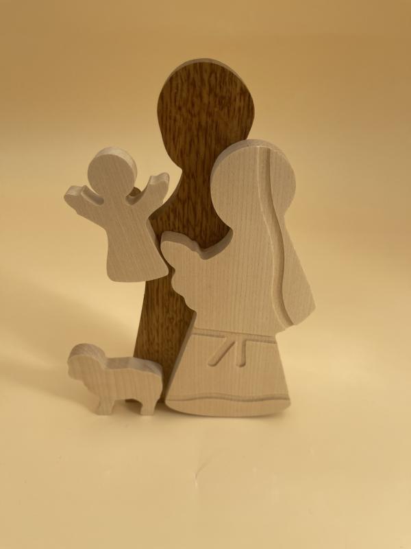 SAINTE FAMILLE EN BOIS ÉRABLE ET CHÊNE