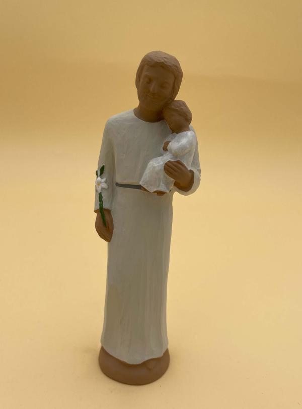 STATUE ST JOSEPH ENFANT LYS