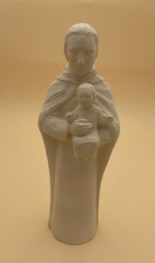 STATUE SAINT JOSEPH PIERRELINE BLANC