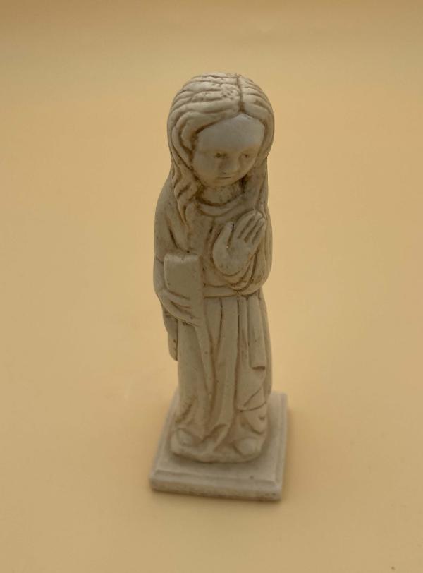 STATUE VIERGE RESINE IMITATION PIERRE